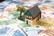 Money of euro for purchase of the private house
