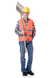 Foto: Construction worker with a shovel Construction worker with a shovel