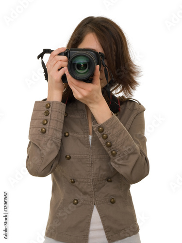 Photo: Girl with photocamera Girl with photocamera
