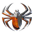 Ilustracion de una Araña realizada en cromo