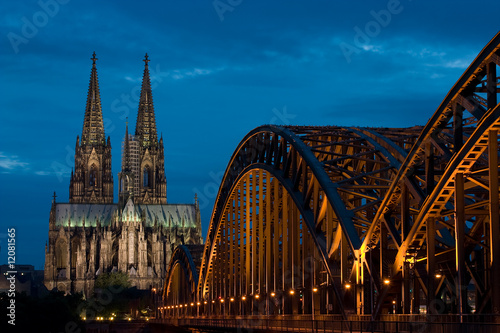 Photo: Cologne cathedral and bridge Cologne cathedral and bridge