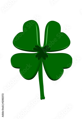 Illustration: Lucky Four Leaf Clover - Saint patricks Day Lucky Four Leaf Clover - Saint patricks Day