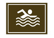 swimming area sign