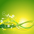 Swirly Grunge Floral Spring Background - Vector Swirly Grunge Floral Spring Background - Vector