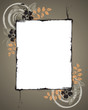 Grunge Floral Picture or Invitation Frame - Vector Grunge Floral Picture or Invitation Frame - Vector