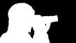 Photographer silhouette against black - HD