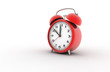 Retro alarm clock. Digitally generated image.