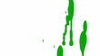 Greeen Ink Droplets on white