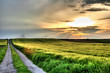 Abendsonne über Felder