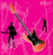 Retro Guitar Grunge Background