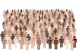 Vector: Diverse population of symbol people form large group Diverse population of symbol people form large group