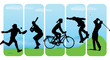 Leisure Sport silhouettes