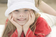 Portrait of a beautiful girl in hat