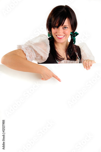 Oktoberfest Girl And Sign