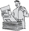 Homme aux journaux