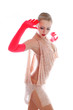 blonde latin dancer isolated in white blonde latin dancer isolated in white