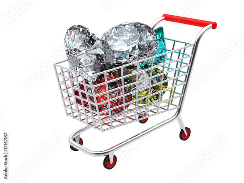 Illustration: Trolley full of diamonds Trolley full of diamonds