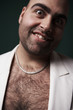 Photo: portrait of a man staring with one eye portrait of a man staring with one eye