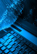 Blue laptop good for background