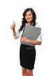 Beautiful asian young woman with laptop
