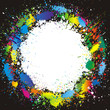 Color paint splashes border. Gradient vector background Color paint splashes border. Gradient vector background