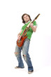 Passionate guitarist playing music Passionate guitarist playing music