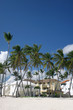 Beautiful Tropical Resolrts on White Sand Beach, Palm Trees