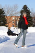 Girl ice skating