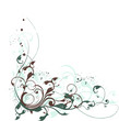 Vector: Grunge floral background Grunge floral background