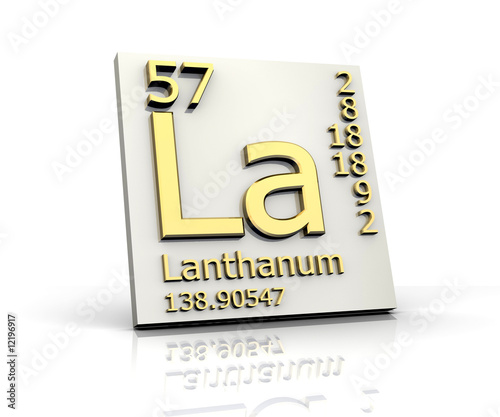 Illustration: Lanthanum form Periodic Table of Elements Lanthanum form Periodic Table of Elements