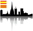Black Vector Barcelona silouhette skyline