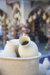 Traditional Eastern market with ceramic water pots. Traditional Eastern market with ceramic water pots.