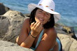 ragazza in spiaggia