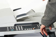 woman is making a copy