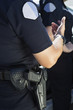 Police Officer with Automatic Pistol