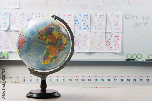 Photo: Globe in Elementary Classroom Globe in Elementary Classroom