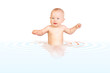 Sweet baby in water.