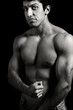 Tough muscular young man