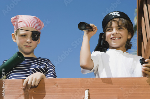Photo: Little Boys Playing Pirate Little Boys Playing Pirate