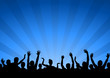 Party background - vector [A4], blue