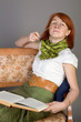 Photo: Beautiful lady reading a book Beautiful lady reading a book