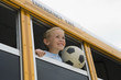 Boy on School Bus