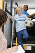 Elementary Student Arriving at School