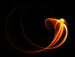 dynamic golden abstract on black  background