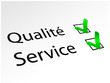 Qualité / Service (en perspective avec coches)