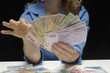 Woman Counting Money