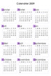 Calendrier 2009