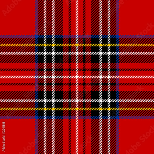 Classic red tartan fabric.