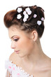 bride with beauty make-up and hairstyle