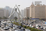 Photo: Dubai, UAE, Traffic is backed up in all directions at the Clock Tower roundabout on Al-Maktoum Road. Dubai, UAE, Traffic is backed up in all directions at the Clock Tower roundabout on Al-Maktoum Road.